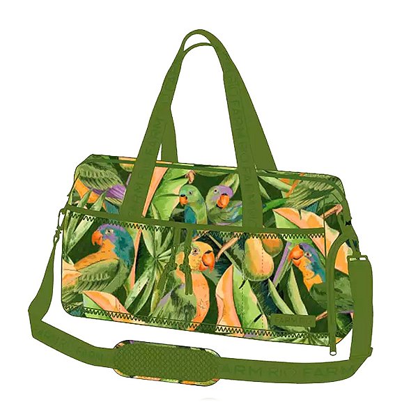 Bolsa FARM Findi Floresta de Passarinho Verde/Amarelo