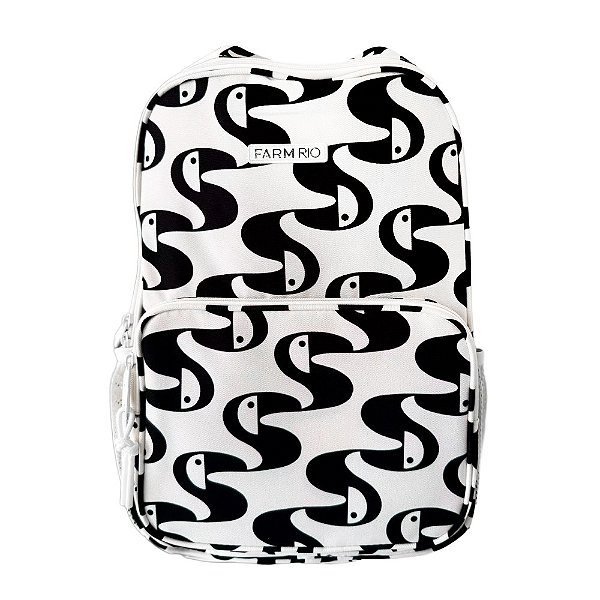 Mochila FARM Me Leva Copatucano Off White/Preto