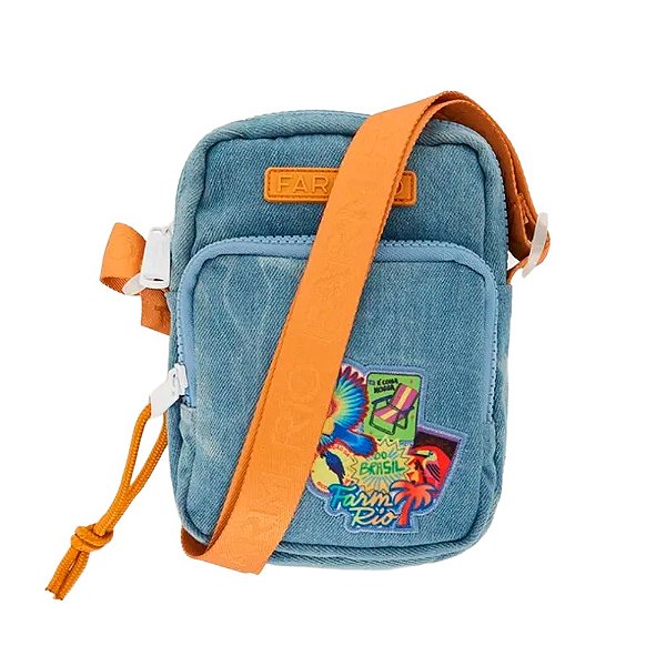 Bolsa FARM Da Gema Patch Rio Jeans/Marrom