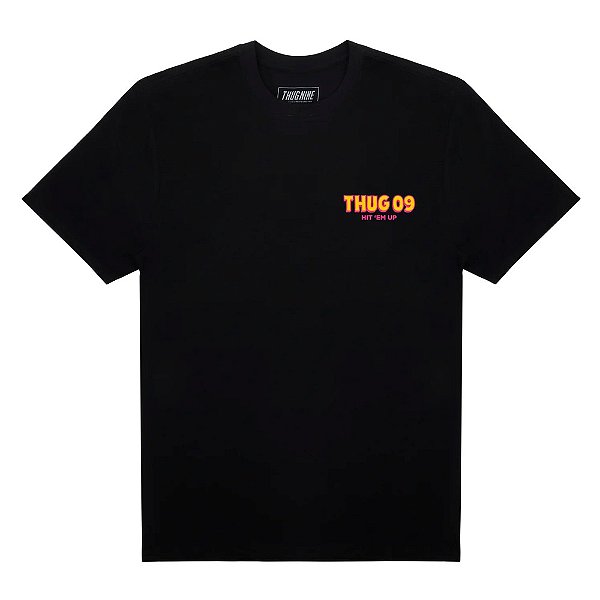 Camisa Thug Nine Hit Em Up Preto