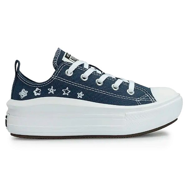 Tênis Converse All Star Chuck Taylor Move Infantil Marinho e Branco