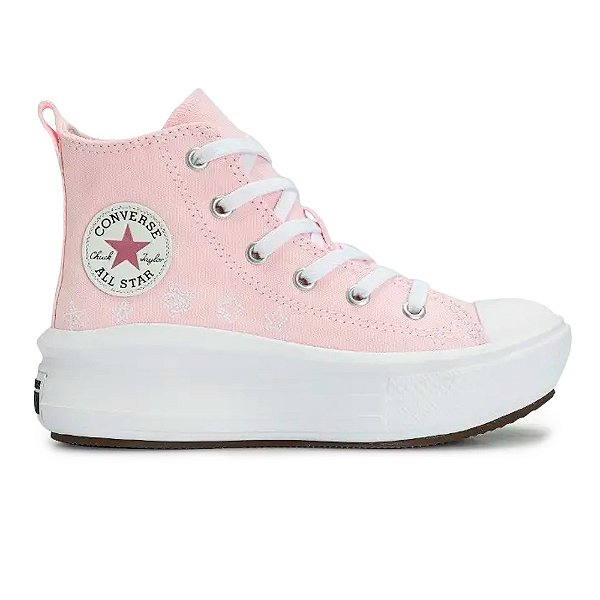Tênis Converse All Star Move Cano Alto Infantil Rosa