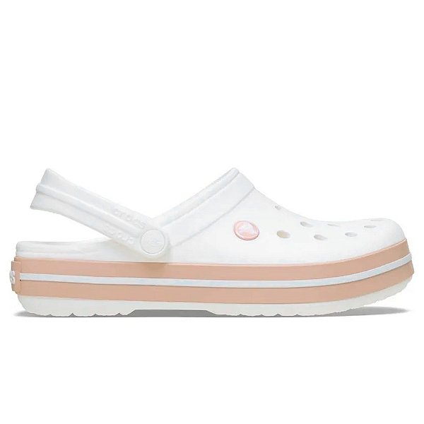 Sandália Crocs Crocband Clog Branco/Rosê
