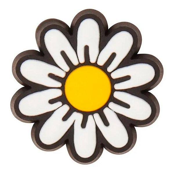 Jibbitz Crocs Margarida Amarelo/Branco