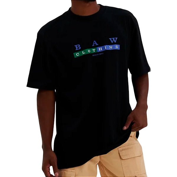 Camiseta Regular BAW Clothing Unissex Preta