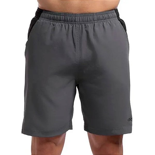 Bermuda Olympikus Treino 7 Masculina Cinza/Preto
