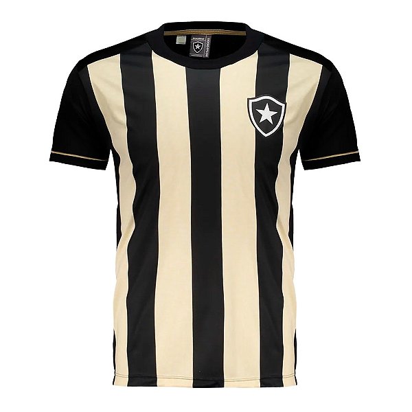 Camisa Braziline Botafogo Contagiante Masculina Preto/Off White