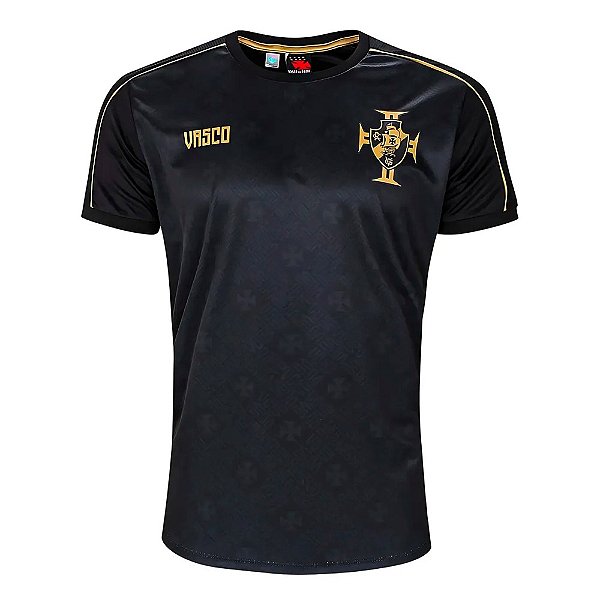 Camisa Braziline Vasco da Gama Mosaico Masculina Preto/Vermelho