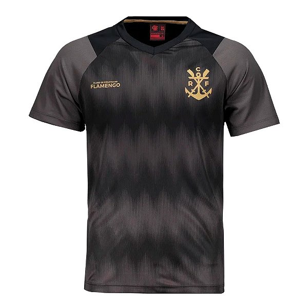 Camisa Braziline Flamengo Energia Masculina Preto/Vermelho