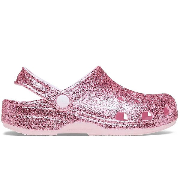 Sandália Crocs Classic Glitter Infantil Pink