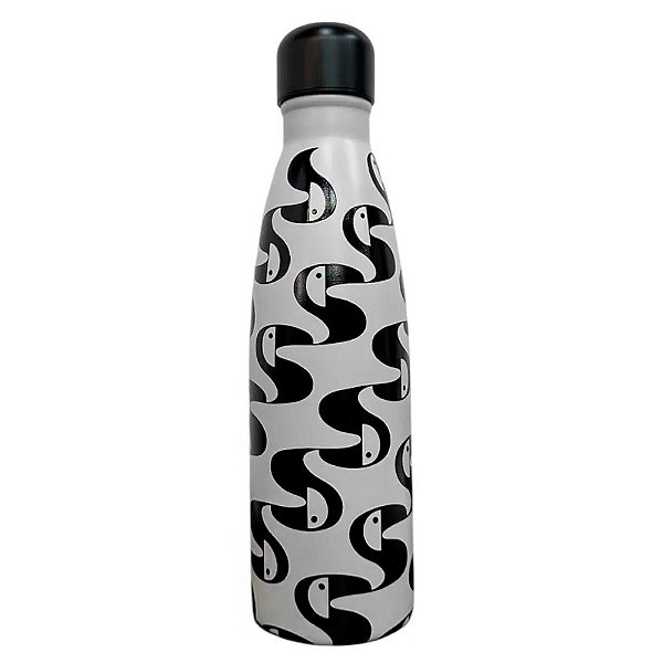 Garrafa Farm Glub Glub Copatucano 500ml Off White, Preto