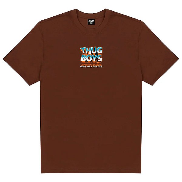 Camisa Thug Nine Boys Masculino Marrom