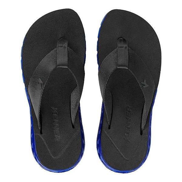 Chinelo Kenner Rakka Masculino Preto, Azul