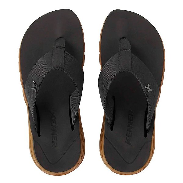 Chinelo Kenner Rakka Masculino Preto, Marrom