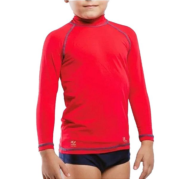 Camisa Lupo com Proteção Solar UV 50+ Infantil Vermelho