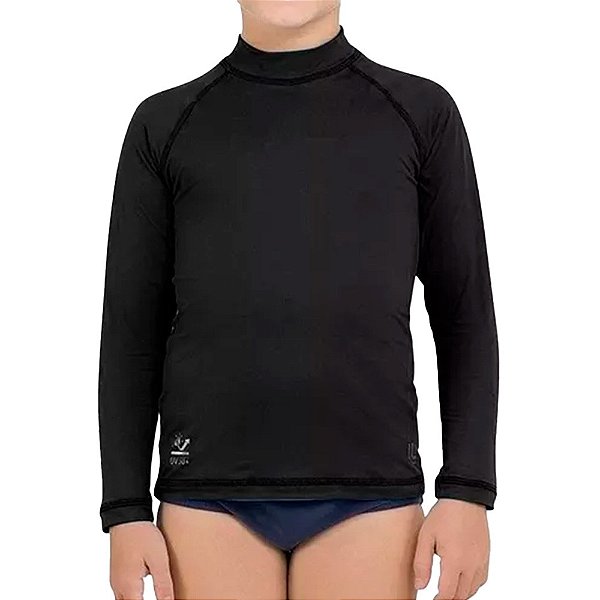Camisa Lupo com Proteção Solar UV 50+ Infantil Preto