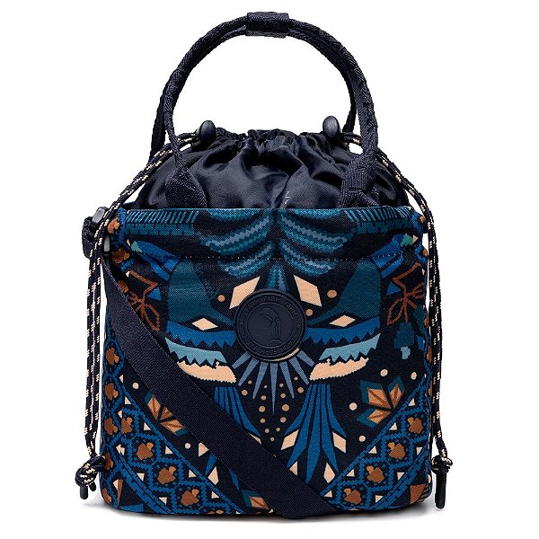 Lancheira Farm Ziriguidum Lenço Magia Azul e Amarelo