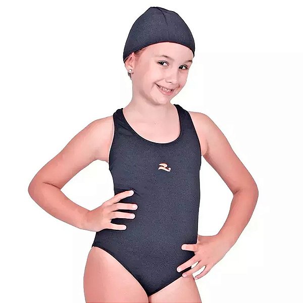 Maiô Realtex Franca com Touca Juvenil Preto