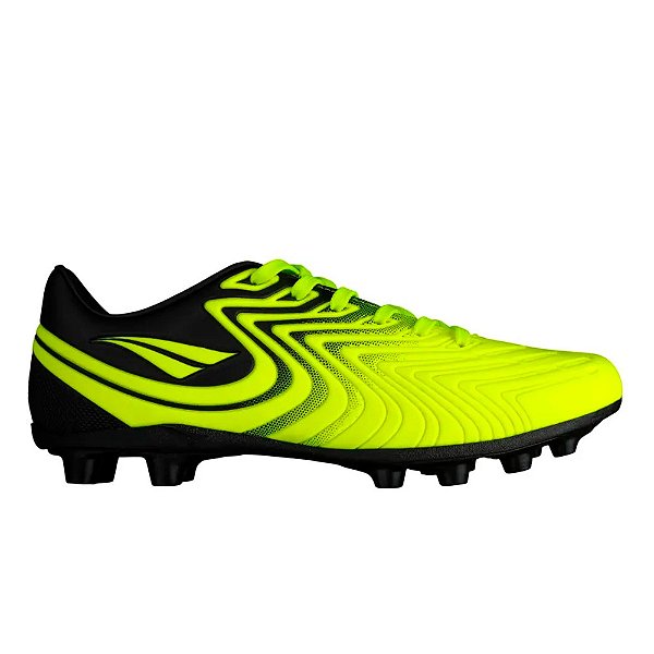 Chuteira Penalty Campo Bravo Y-4 Infantil Amarelo Fluorescente