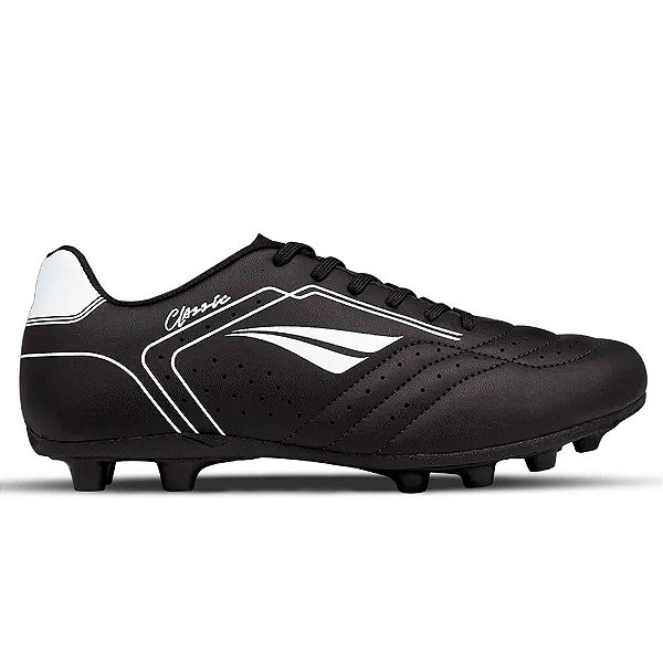 Chuteira Penalty Campo Classic Y-1 Infantil Preta e Branca