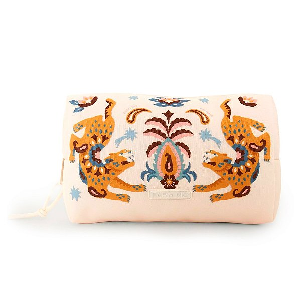 Maxi Necessaire Farm Ora Bolas G Festa de Onça Bege