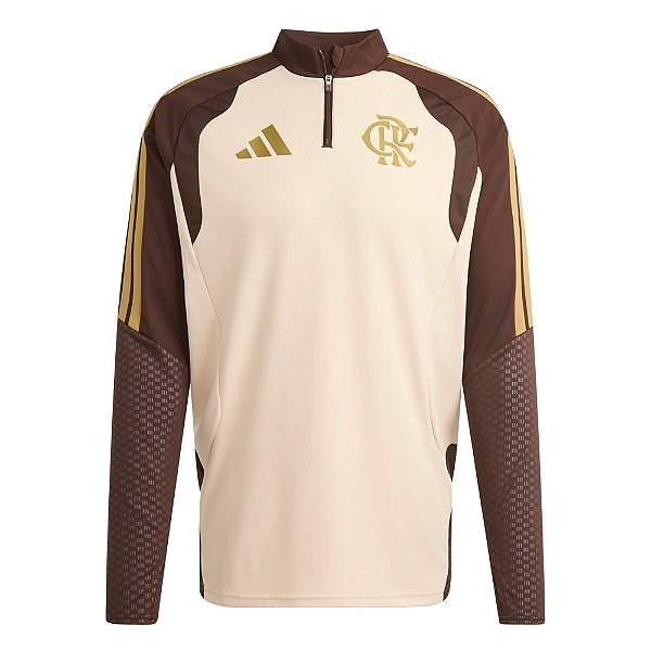 Jaqueta Adidas Flamengo Treino 26/27 Masculino Bege Marrom