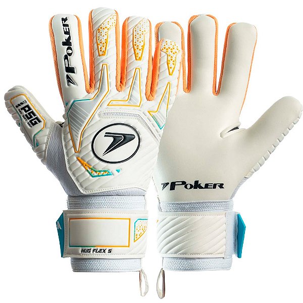 Luva Poker Goleiro Profissional Hug Flex 5 Branco
