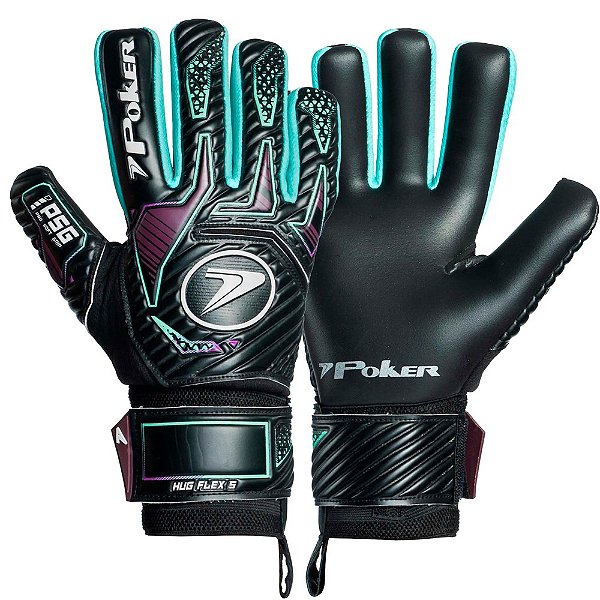 Luva Poker Goleiro Profissional Hug Flex 5 Preto