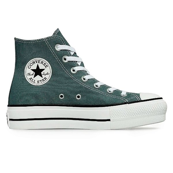 Tênis All Star Chuck Taylor Plataforma Cano Alto Feminino Verde Musgo