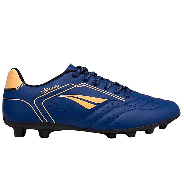 Chuteira Penalty Campo Classic Y-1 Marinho, Dourado