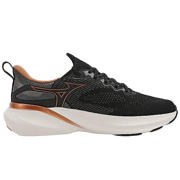 Tênis Mizuno Glow 3 Preto e Bronze