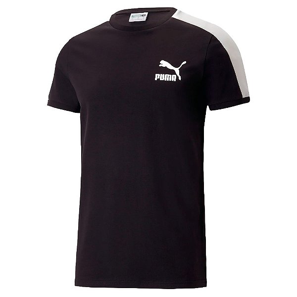 Camisa Puma T7 Tee Preto e Branco