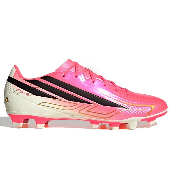 Chuteira Adidas Campo Hyperfast Club Rosa Metálico