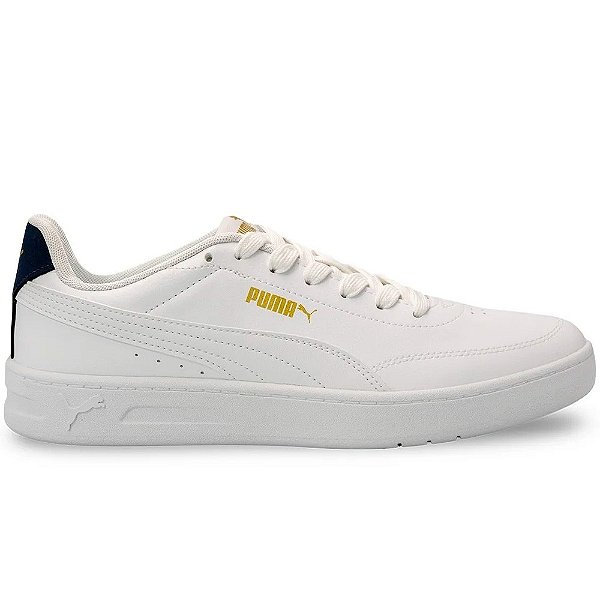 Tênis Puma Court Classic Clean BDP Branco com Marinho