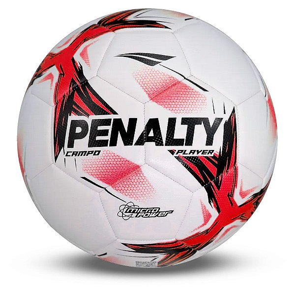 Bola Penalty Campo Player XXV Branco e Vermelho