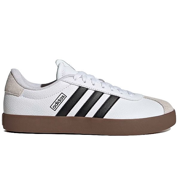 Tênis Adidas VL Court 3.0 Unissex Branco e Marrom