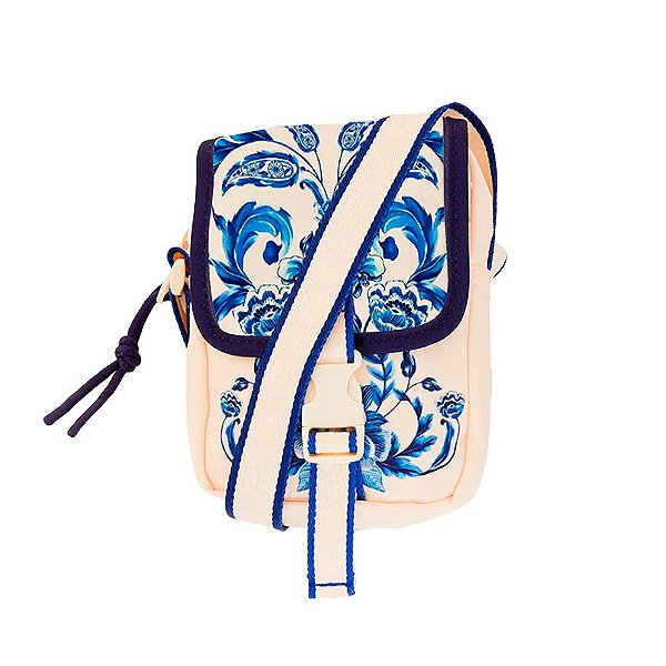 Bolsa Farm Fervo Porcelain OA Off White e Azul