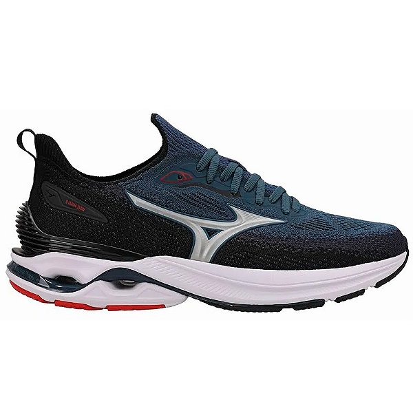 Tênis Mizuno Wave Mirai 8 Masculino Petróleo e Preto
