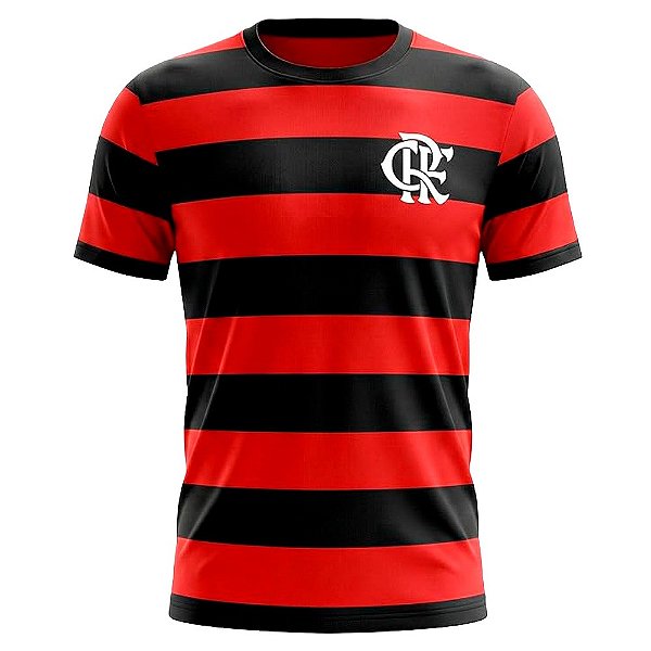 Camiseta Betel Flamengo Home Vermelha e Preta