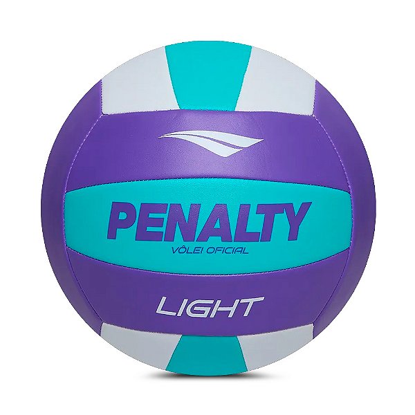 Bola Penalty Vôlei Oficial Light Branco, Roxo e Turquesa