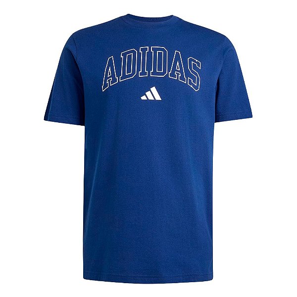 Camiseta Adidas Table Tee Masculina Azul e Branco