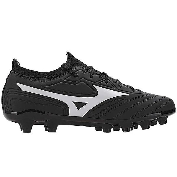 Chuteira Mizuno Campo Regent Club MD Preto e Branco