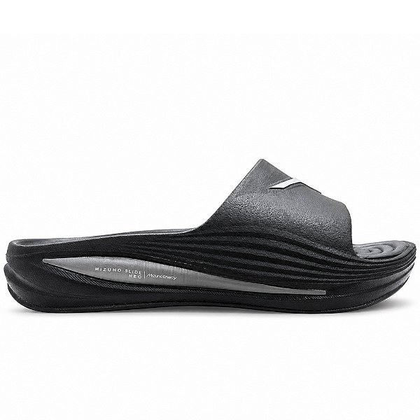 Chinelo Mizuno Slide Neo Preto e Branco