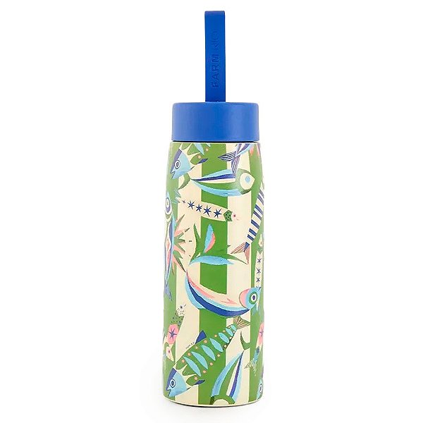Garrafa Farm Que Sede 500ml Azul Cardume