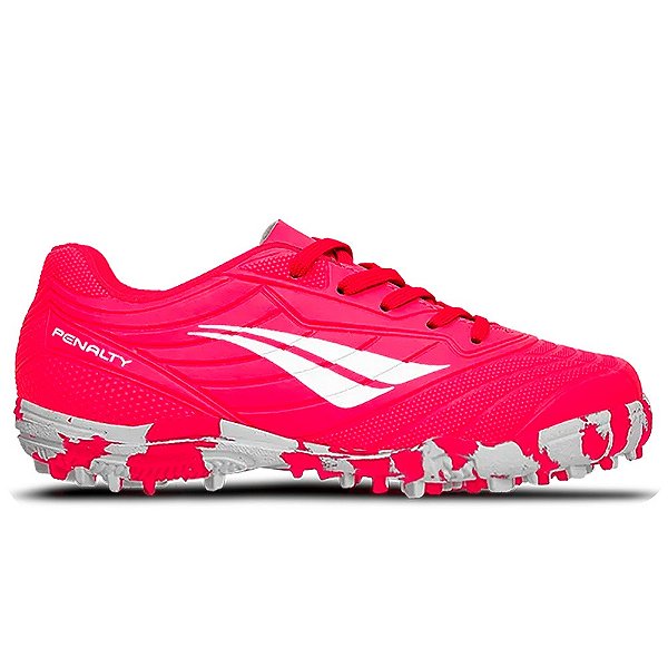 Chuteira Penalty Society Matis XXI Infantil Rosa e Branco