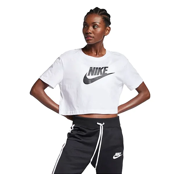 Camisa Nike Essential Feminina Branco Preto