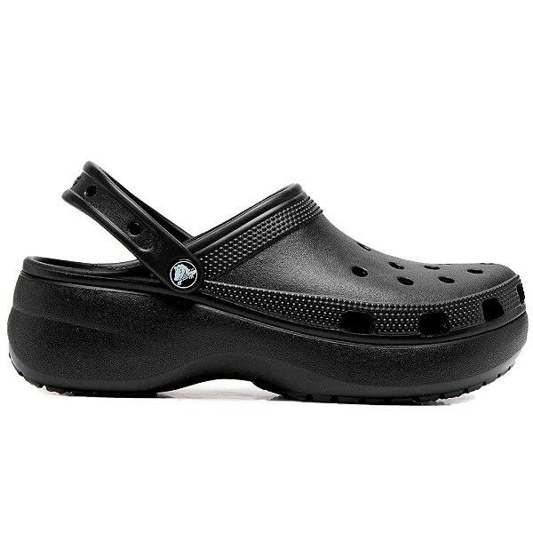 Sandália Crocs Classic Platform Feminina All Black