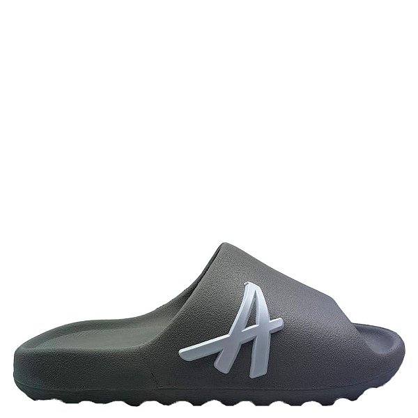 Chinelo Approve Slide Pillow Only Unissex Cinza Branco
