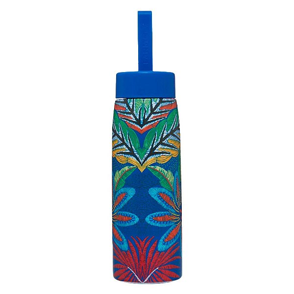 Garrafa Farm Que Sede Tapete de Tucano 500ml Azul Colors