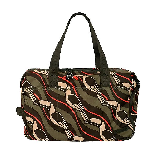 Bolsa Farm Viva Tucanos Gráficos Verde Musgo